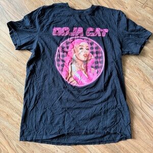 Black T-Shirt with Pink Graphic